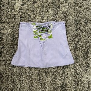 🧉 Ribbed Back Strapless Top